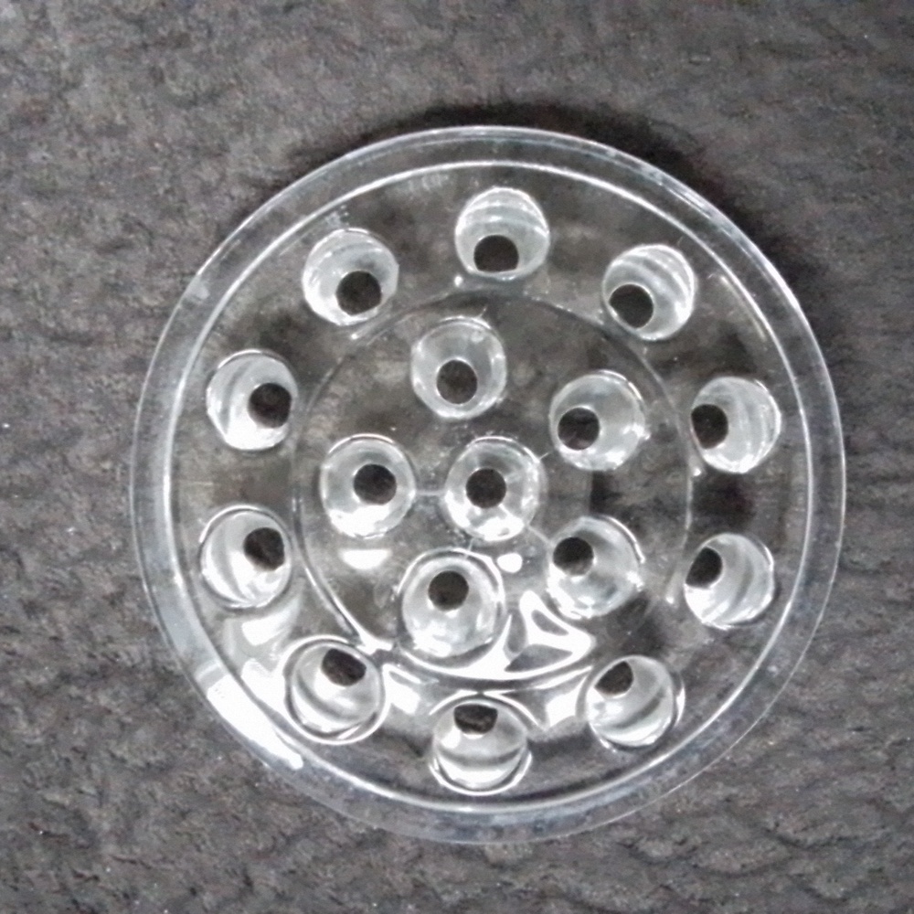 Clear Glass Flower Frog 5" 16 Hole - Picture 4 of 4